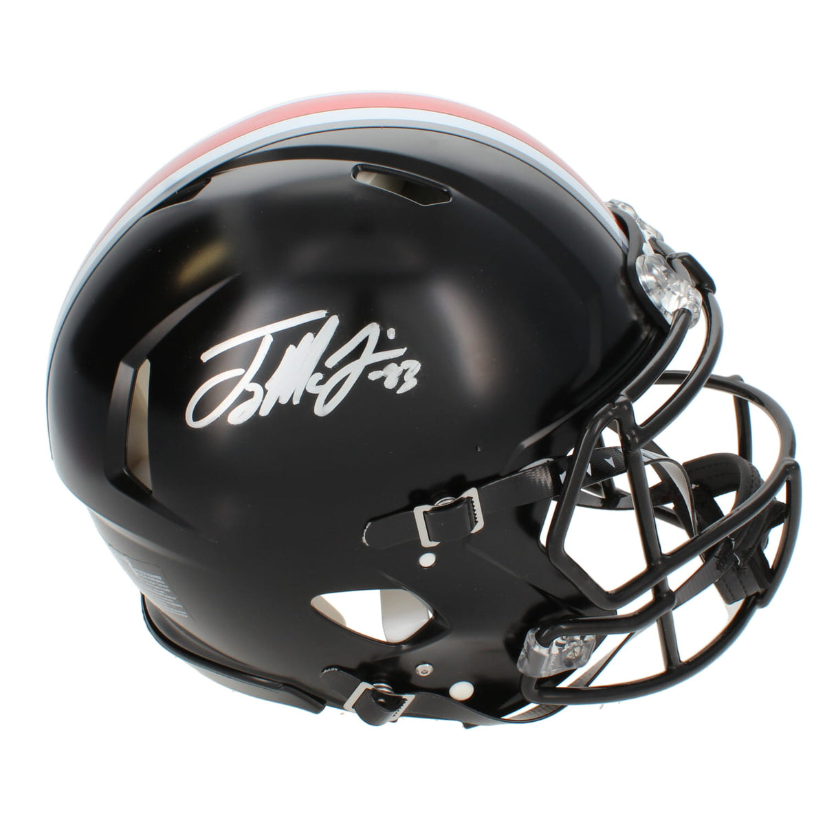 Terry McLaurin Autographed Ohio State Buckeyes Black Alternate Speed Authentic Helmet Beckett