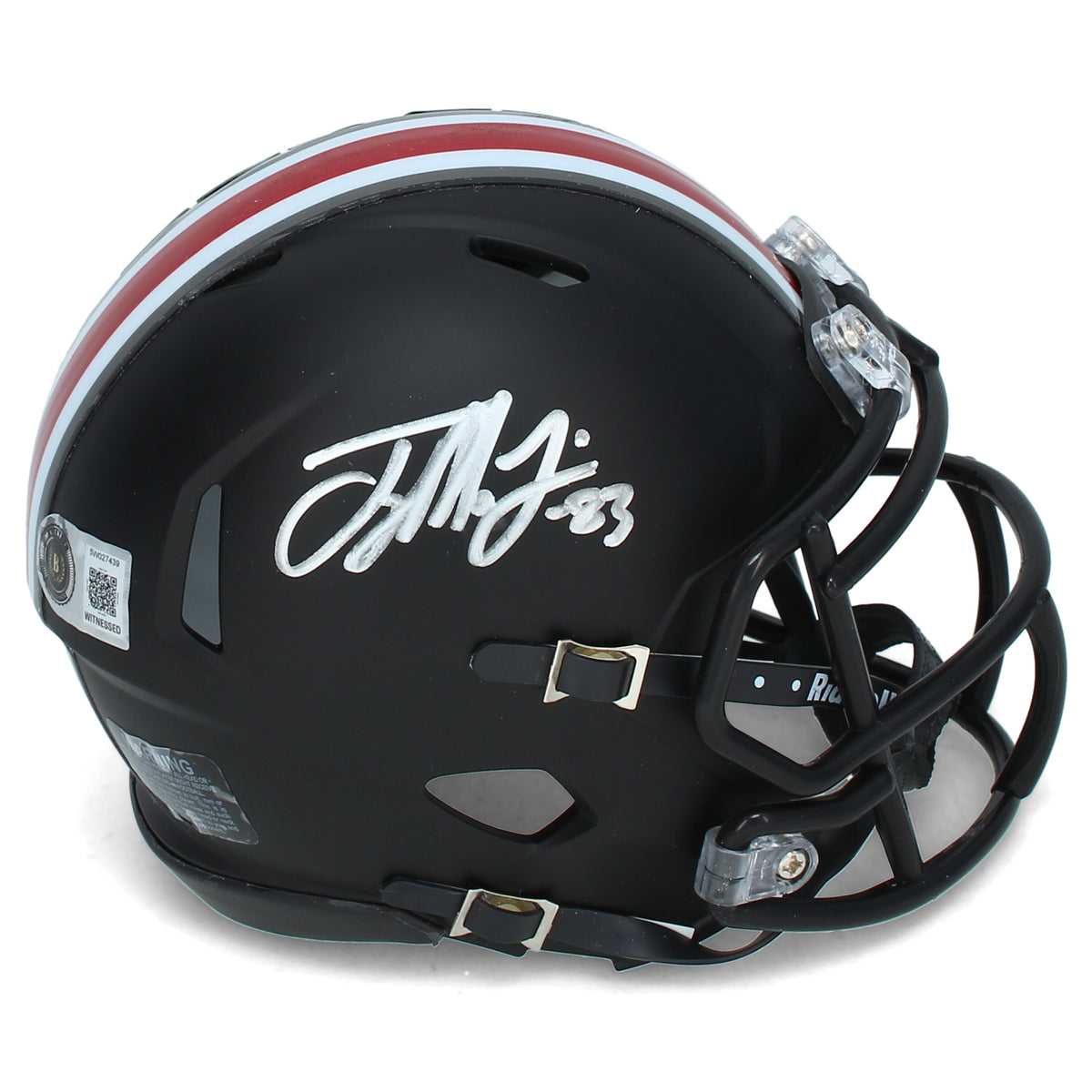 Terry McLaurin Autographed Ohio State Buckeyes Black Speed Mini Helmet Beckett