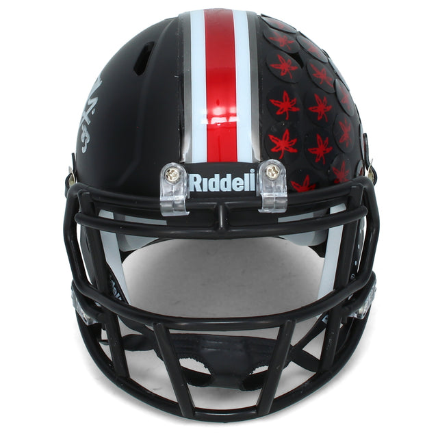 Terry McLaurin Autographed Ohio State Buckeyes Black Speed Mini Helmet Beckett
