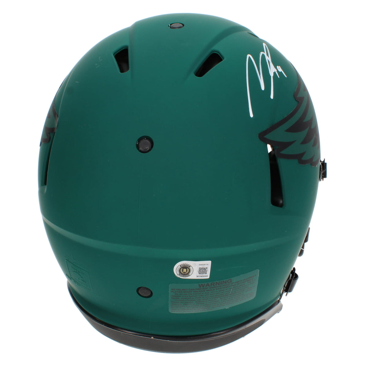 Makai Lemon Autographed Philadelphia Eagles RAVE Speed Authentic Helmet Beckett