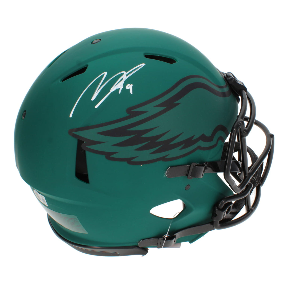 Makai Lemon Autographed Philadelphia Eagles RAVE Speed Authentic Helmet Beckett