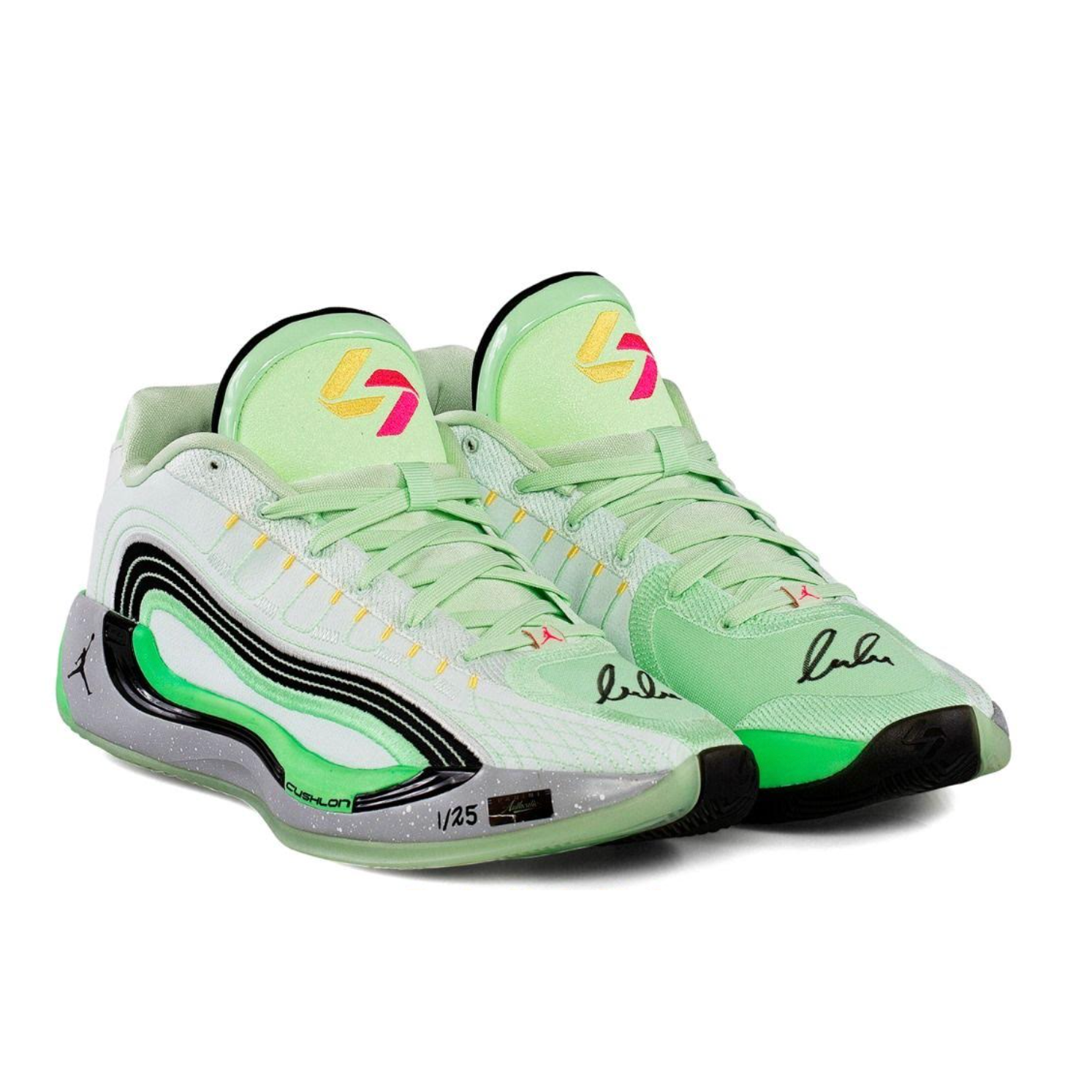 Luka Doncic Autographed Jordan Brand Luka 4 "Space Navigator" Shoes Panini LE 25