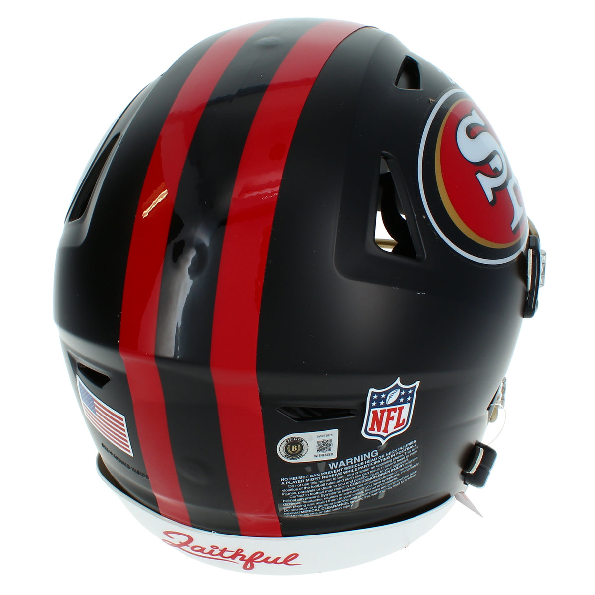 George Kittle Autographed San Francisco 49ers Black Rivalries Speedflex Authentic Helmet Beckett