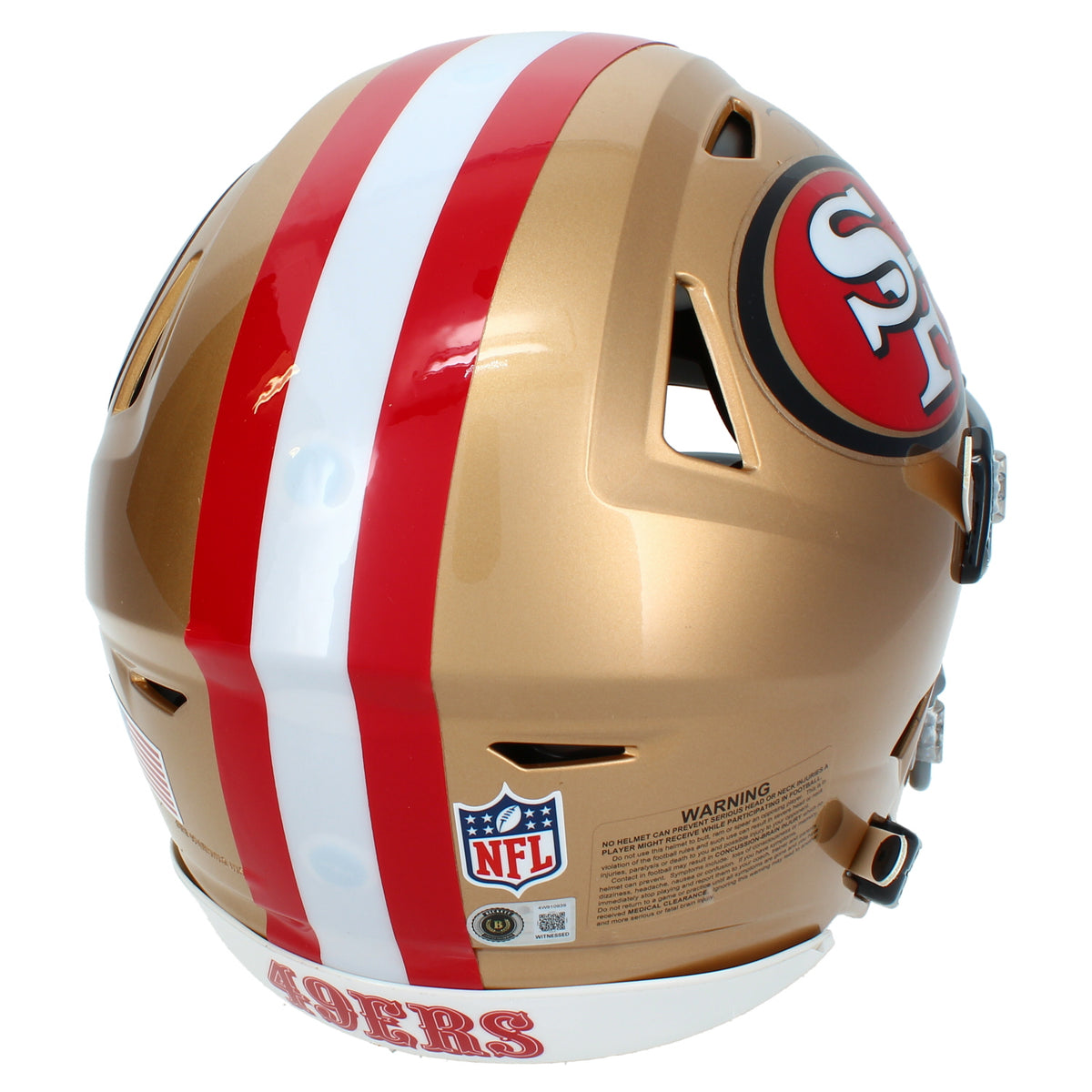 De'Zuan Stribling Autographed San Francisco 49ers Speedflex Authentic Helmet Beckett