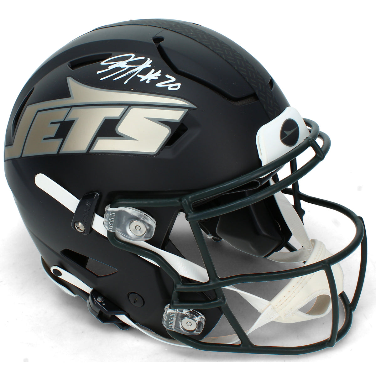 Breece Hall Autographed New York Jets Black Rivalries Speedflex Authentic Helmet Beckett