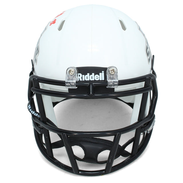 Breece Hall Autographed Iowa State Cyclones White Alternate Mini Helmet Beckett