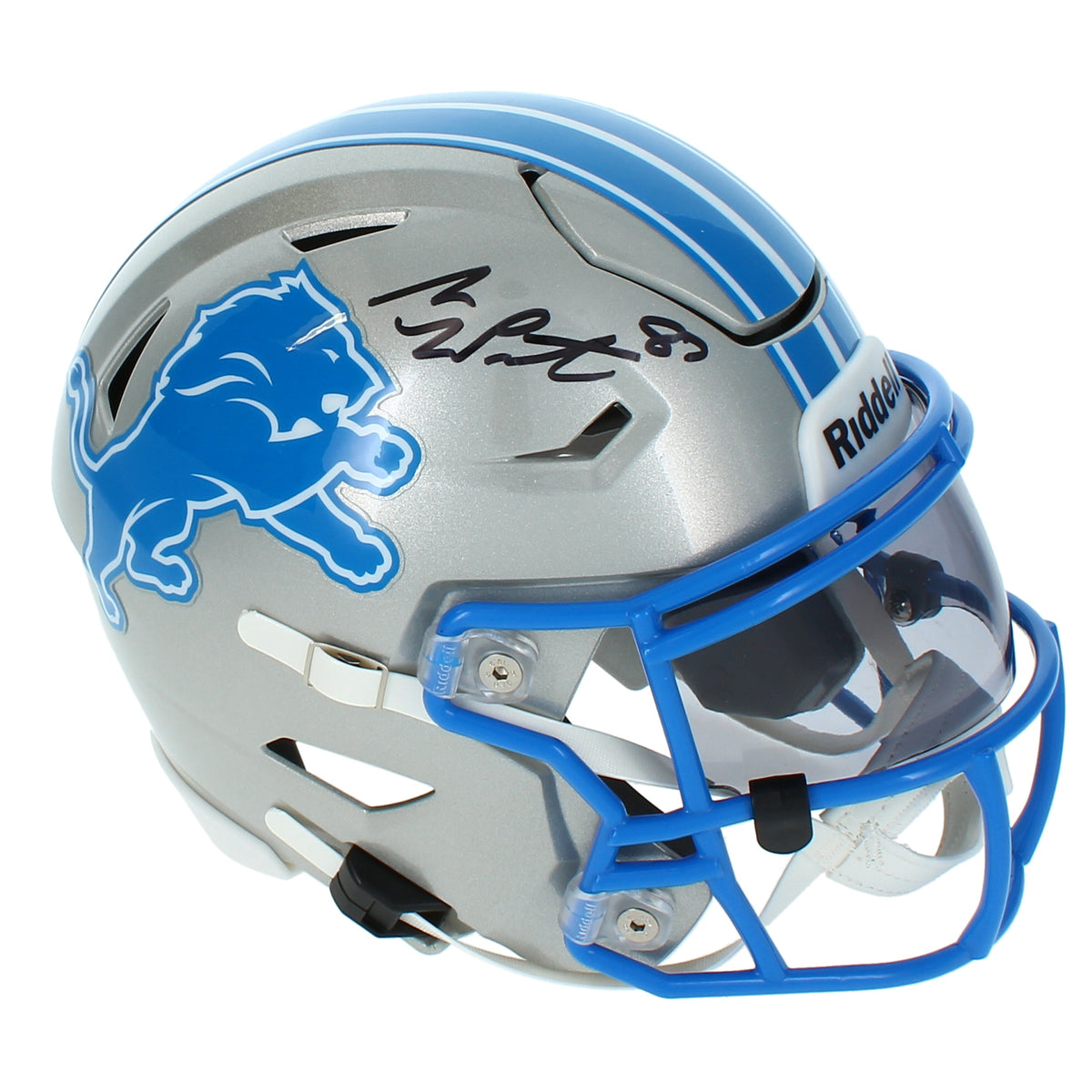 Sam LaPorta Autographed Detroit Lions Speedflex Midi Helmet Beckett Witnessed