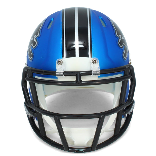 Sam LaPorta Autographed Detroit Lions Blue 2024 Alternate Speed Mini Helmet Beckett