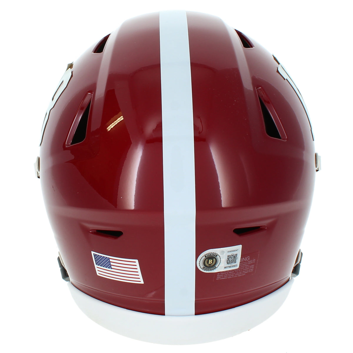 DeVonta Smith Autographed Alabama Crimson Tide Speedflex Midi Helmet Beckett