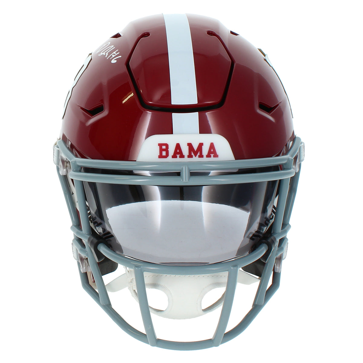DeVonta Smith Autographed Alabama Crimson Tide Speedflex Midi Helmet Beckett