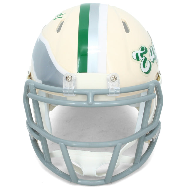 DeVonta Smith Autographed Philadelphia Eagles RETRO Speed Mini Helmet Beckett