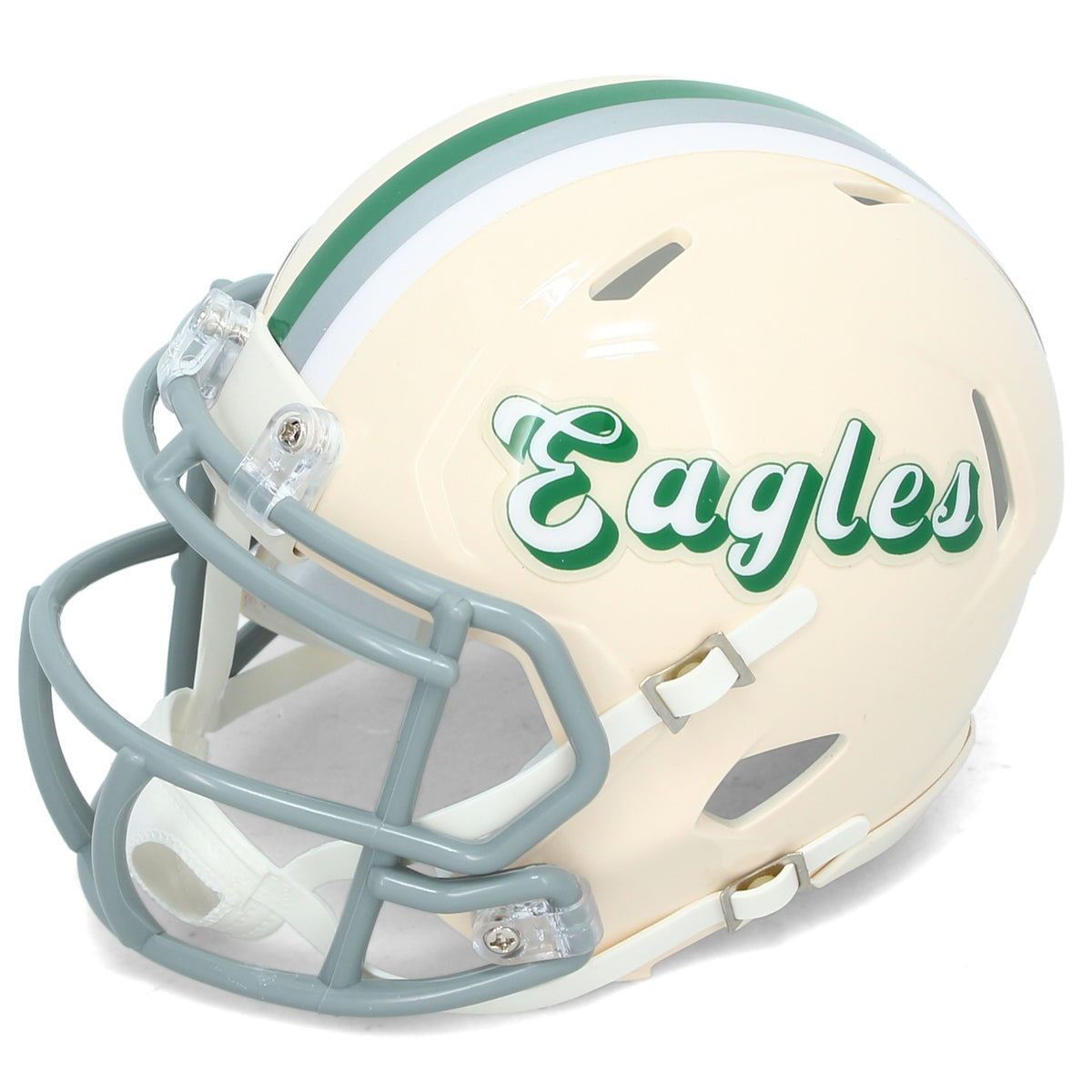 DeVonta Smith Autographed Philadelphia Eagles RETRO Speed Mini Helmet Beckett