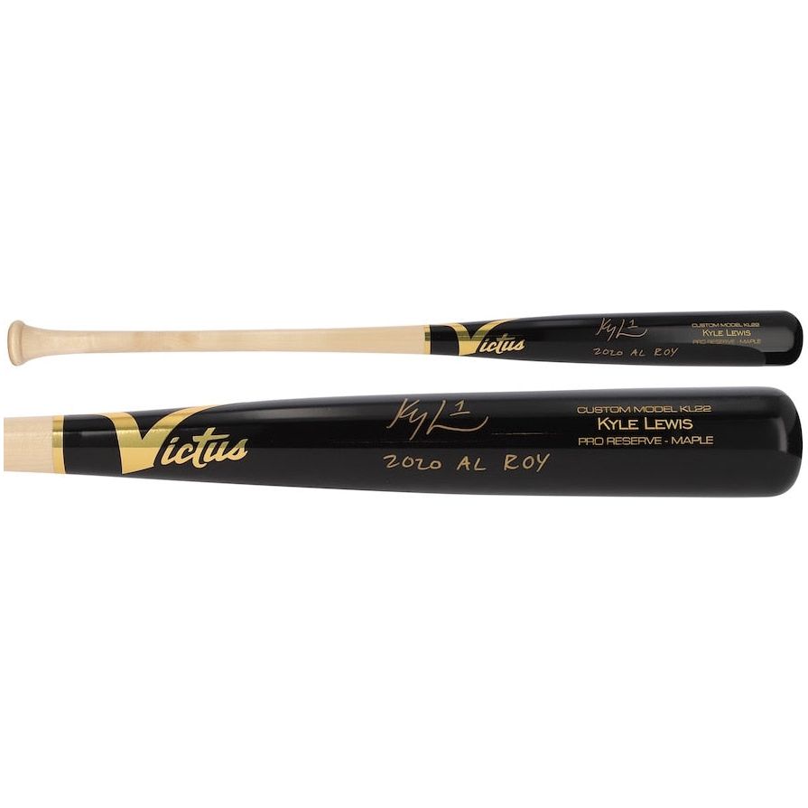 KYLE LEWIS Autographed / Inscribed "2020 AL ROY" Game Model Bat FANATICS