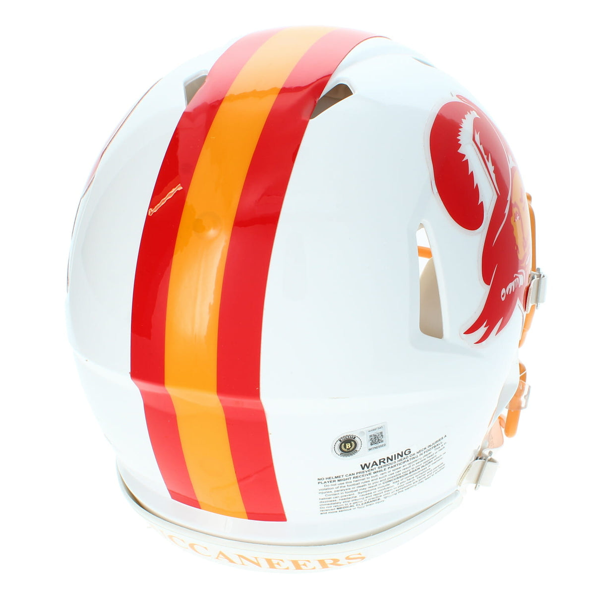 Baker Mayfield Autographed Tampa Bay Buccaneers 1976-96 Throwback Speed Authentic Helmet Beckett