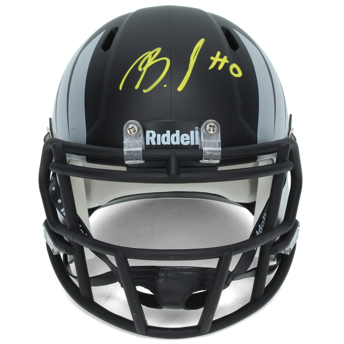 Bucky Irving Autographed Oregon Ducks Silver Alternate Painted Wings Speed Mini Helmet Beckett