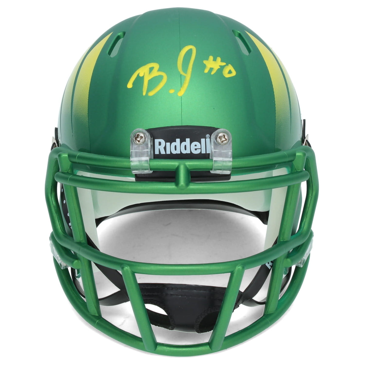 Bucky Irving Autographed Oregon Ducks Alternate Painted Wings Speed Mini Helmet Beckett
