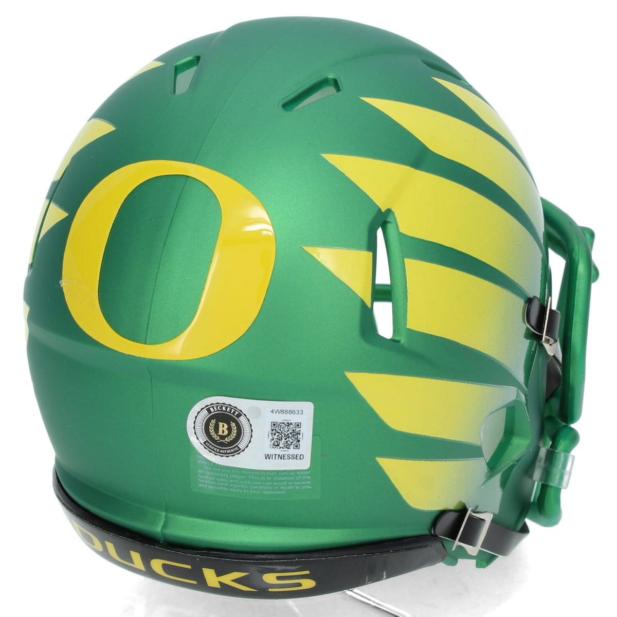Bucky Irving Autographed Oregon Ducks Alternate Painted Wings Speed Mini Helmet Beckett