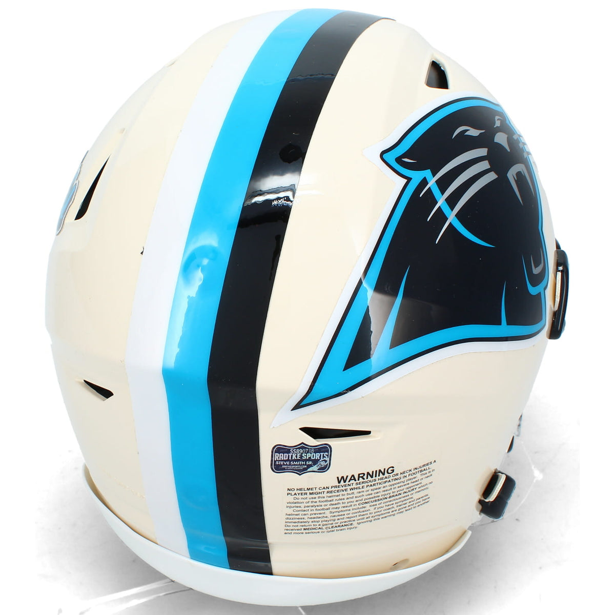 Steve Smith Autographed Carolina Panthers RETRO Speedflex Authentic Helmet Radtke