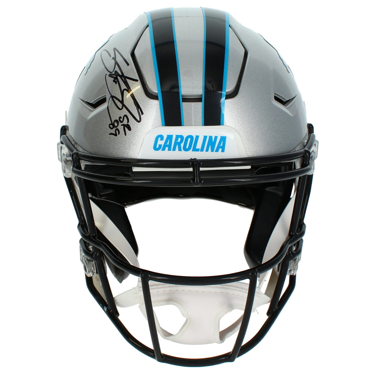 Steve Smith Autographed Carolina Panthers Speedflex Authentic Helmet Radtke