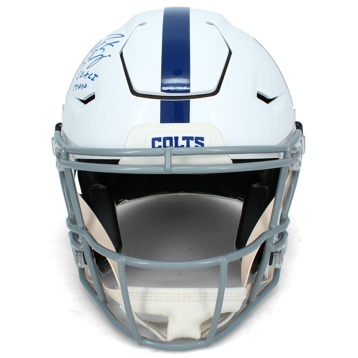 Peyton Manning Autographed/Inscribed "SB LXI MVP" Indianapolis Colts Speedflex Authentic Helmet Fanatics