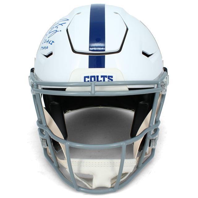 Peyton Manning Autographed/Inscribed "SB LXI MVP" Indianapolis Colts Speedflex Authentic Helmet Fanatics