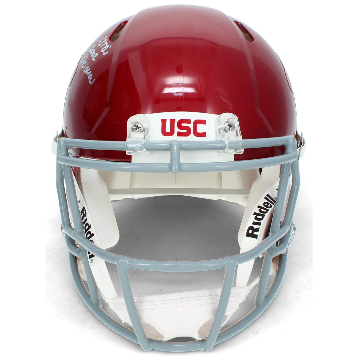 Carson Palmer Autographed/Multi-Inscribed Heisman Year Stats USC Trojans Speed Authentic Helmet Beckett