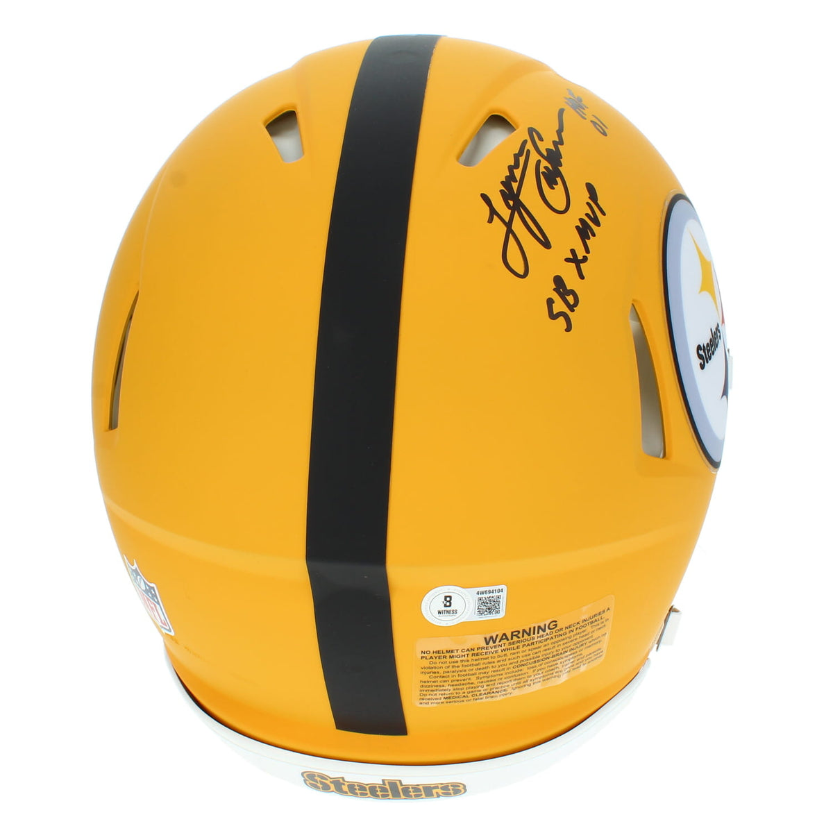 Lynn Swann Autographed/Inscribed "SB X MVP; HOF 01" Pittsburgh Steelers Yellow 2025 Alternate Speed Authentic Helmet Beckett