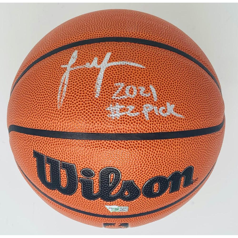 JALEN GREEN Autographed Houston Rockets "2021 #2 Pick" Basketball FANATICS