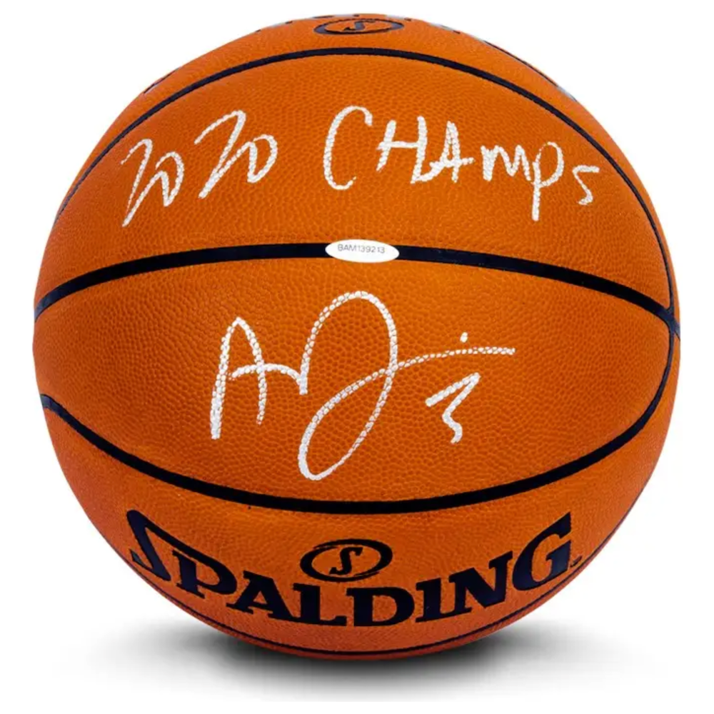 ANTHONY DAVIS Autographed "2020 Champs" Los Angeles Lakers Official NBA Basketball UDA