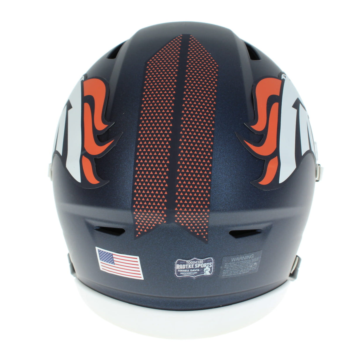 Terrell Davis Autographed/Inscribed "HOF 17" Denver Broncos Speedflex Midi Helmet Radtke
