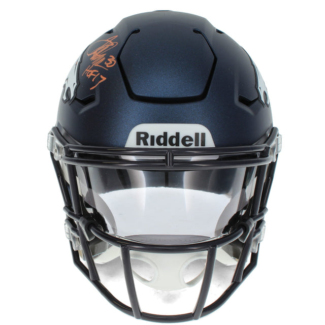 Terrell Davis Autographed/Inscribed "HOF 17" Denver Broncos Speedflex Midi Helmet Radtke