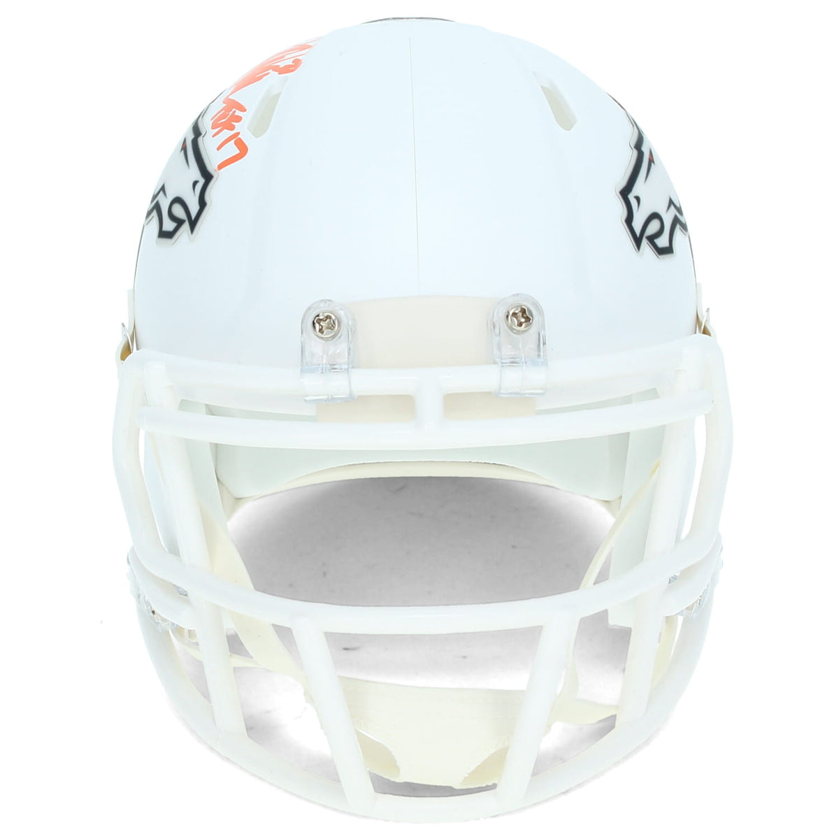Terrell Davis Autographed/Inscribed "HOF 17" White 2024 Alternate Denver Broncos Speed Mini Helmet Radtke