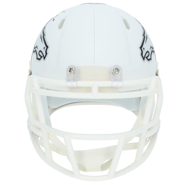 Jonah Coleman Autographed Denver Broncos White 2024 Alternate Speed Mini Helmet Beckett