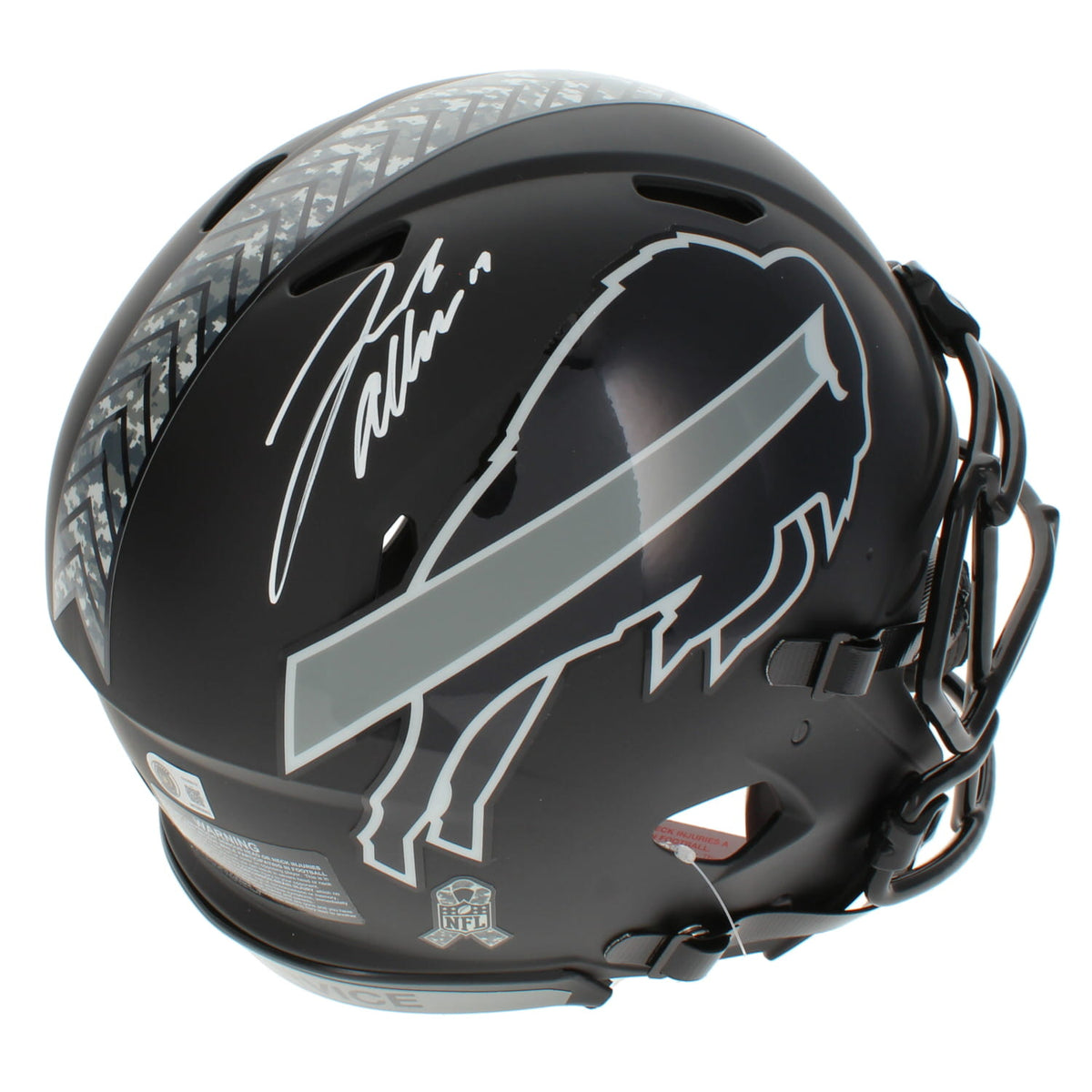 Josh Allen Autographed Buffalo Bills 2026 Salute to Service Speed Authentic Helmet Beckett