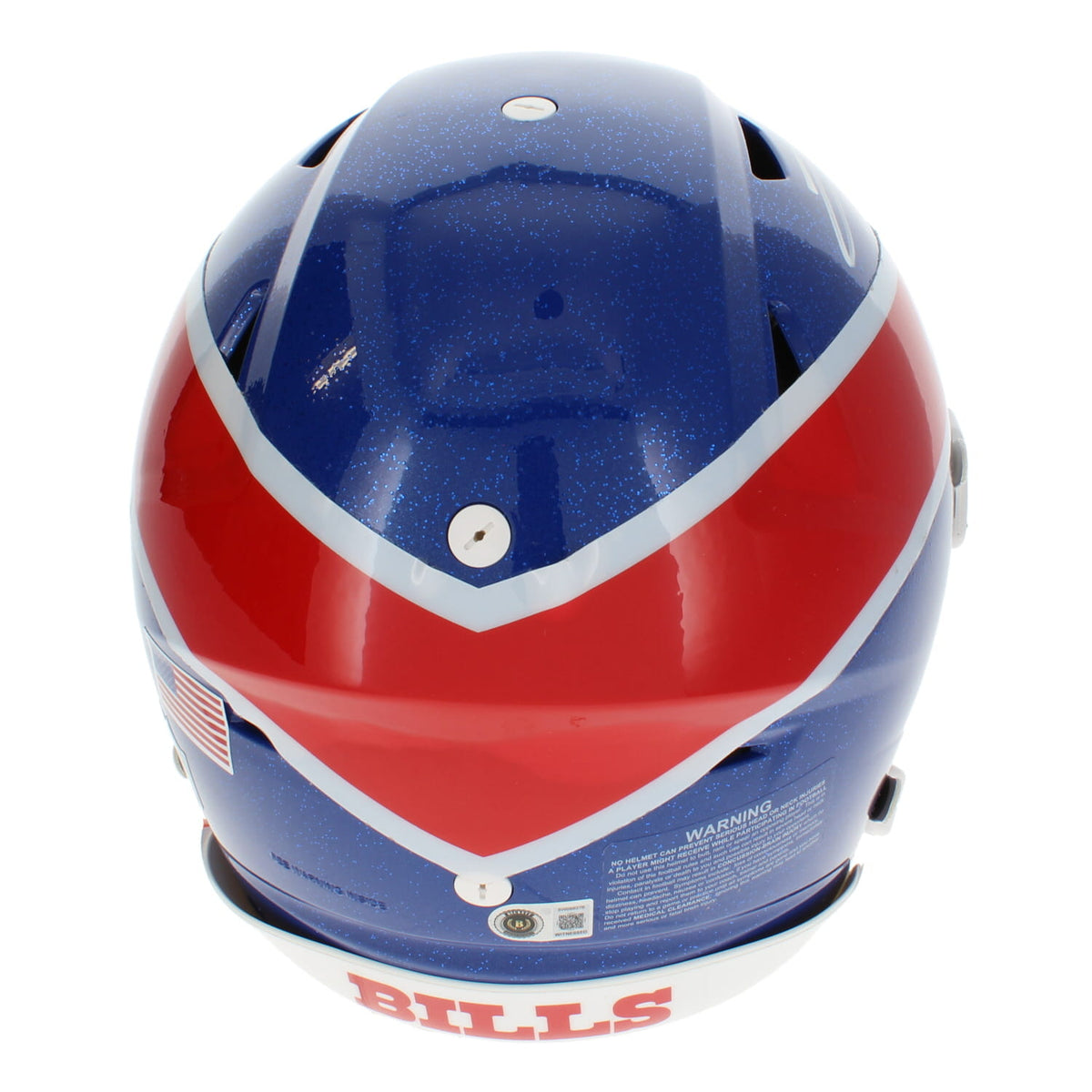 Josh Allen Autographed Buffalo Bills Blue 2026 Alternate Charge Speedflex Authentic Helmet Beckett