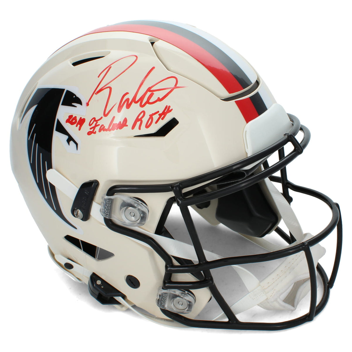Roddy White Autographed/Inscribed "FALCONS ROH '19" Atlanta Falcons RETRO Speedflex Authentic Helmet Radtke