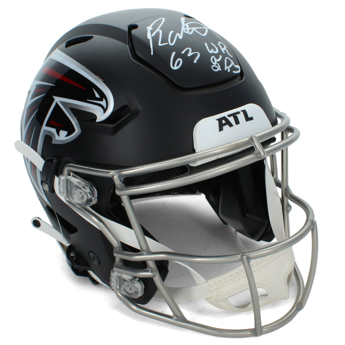 Roddy White Autographed/Inscribed "63 Career Receiving TDs" Atlanta Falcons Speedflex Authentic Helmet Radtke