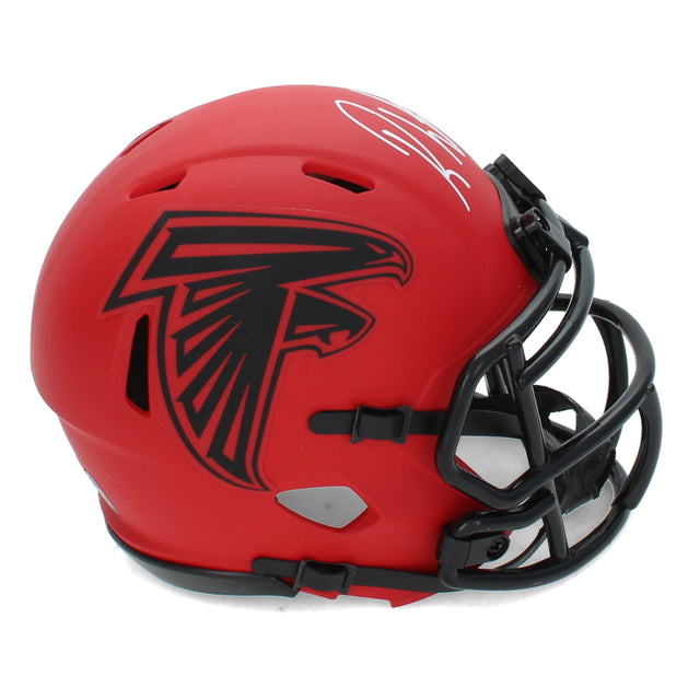 Roddy White Autographed Atlanta Falcons RAVE Speed Mini Helmet Radtke