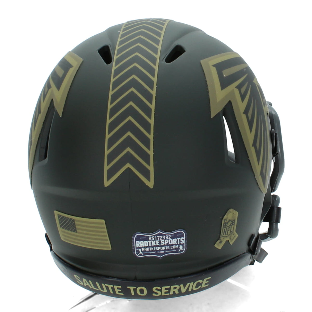 Roddy White Autographed Atlanta Falcons 2025 Salute to Service Speed Mini Helmet Radtke