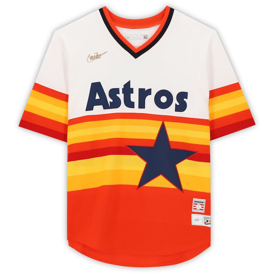 NOLAN RYAN Autographed "HOF 99" Houston Astros Authentic Throwback Jersey FANATICS