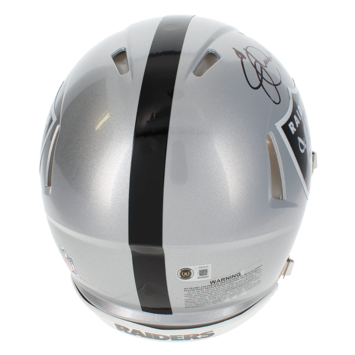 Eric Dickerson Autographed/Inscribed "HOF 99" Raiders Speed Authentic Helmet Beckett