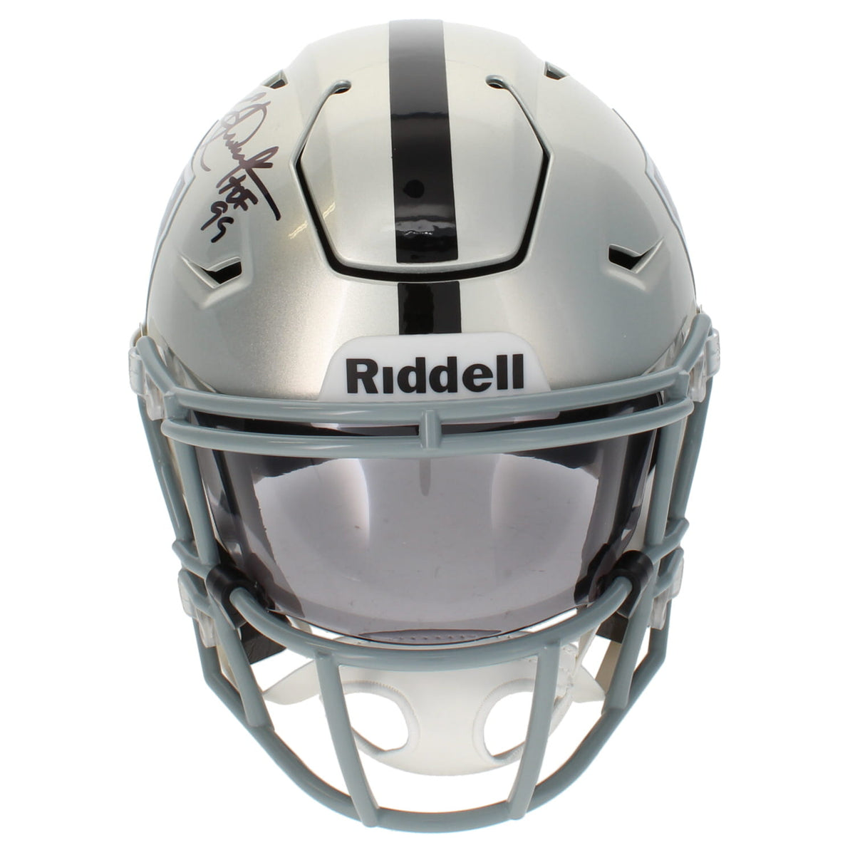Eric Dickerson Autographed/Inscribed "HOF 99" Raiders Speedflex Midi Helmet Beckett