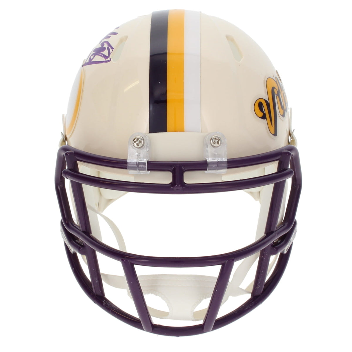 Adrian Peterson Autographed Minnesota Vikings RETRO Speed Mini Helmet Beckett