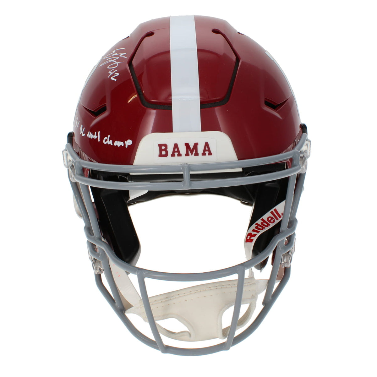 Eddie Lacy Autographed/Inscribed "3x BCS National Champ" Alabama Crimson Tide Speedflex Authentic Helmet Beckett
