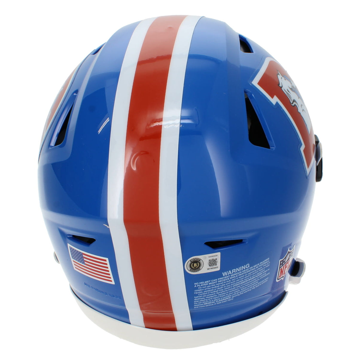 Champ Bailey Autographed Denver Broncos 1975-96 Throwback Speedflex Authentic Helmet Beckett