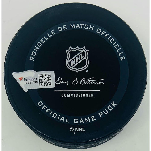 JORDAN EBERLE Autographed Seattle Kraken Official Game Puck FANATICS