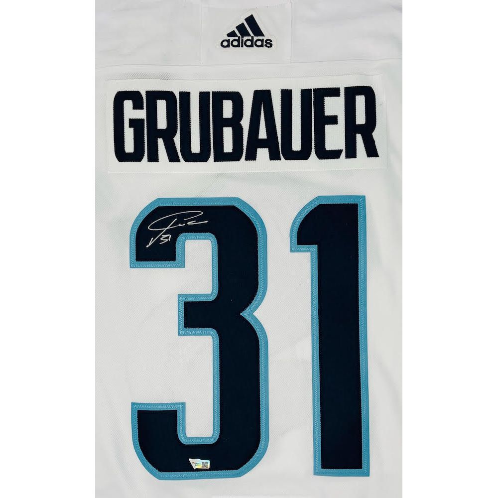 PHILIPP GRUBAUER Autographed Seattle Kraken Authentic White Jersey FANATICS