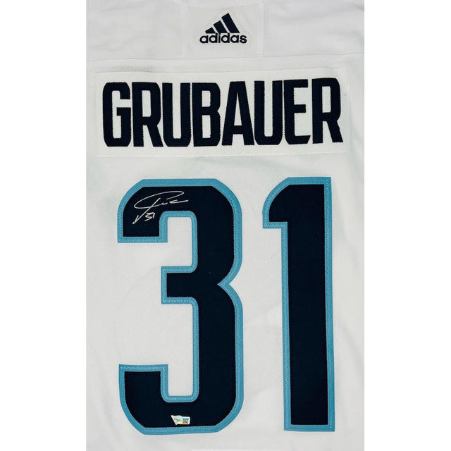 PHILIPP GRUBAUER Autographed Seattle Kraken Authentic White Jersey FANATICS