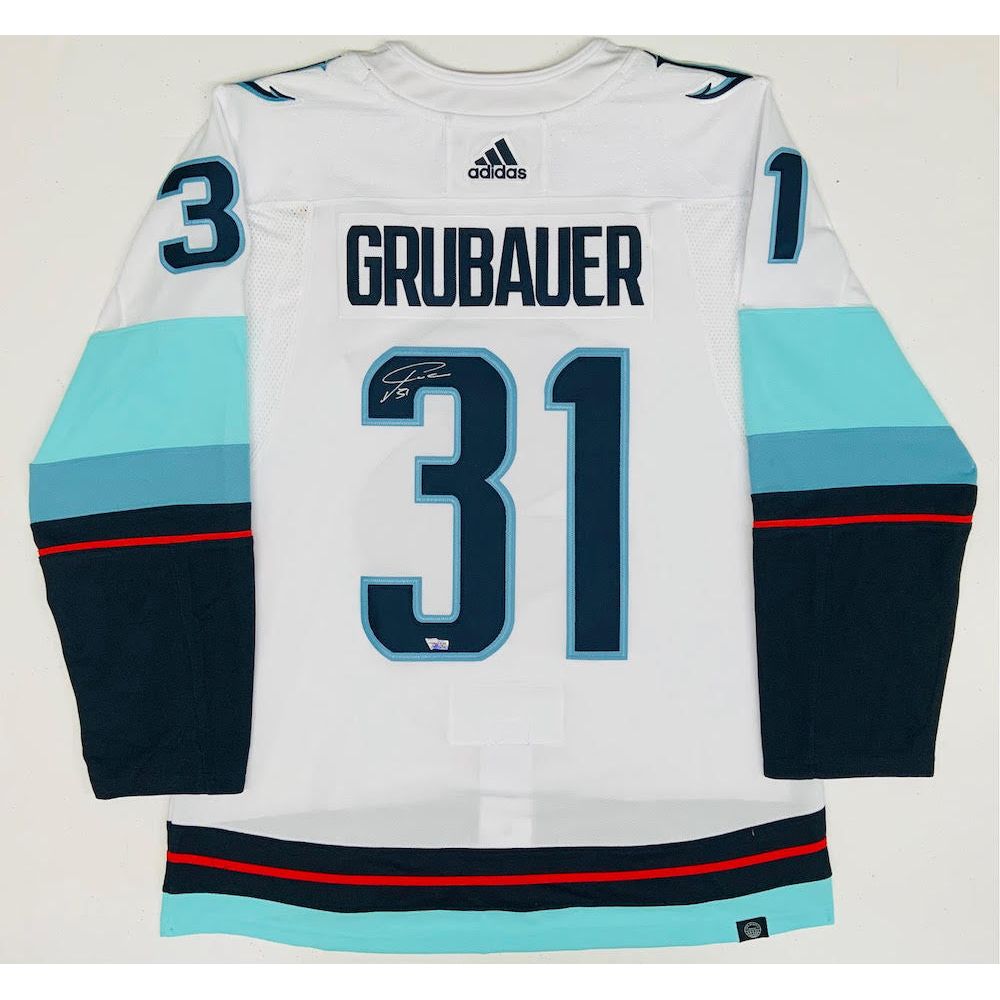 PHILIPP GRUBAUER Autographed Seattle Kraken Authentic White Jersey FANATICS