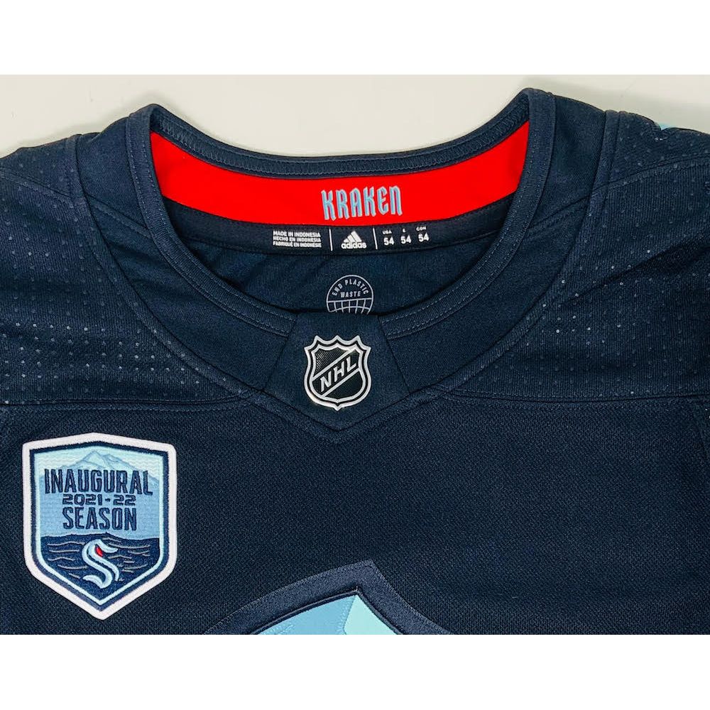 PHILIPP GRUBAUER Autographed Seattle Kraken Authentic Navy Jersey FANATICS